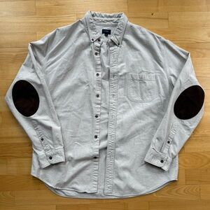 Jcrew cream flannel button up shirt